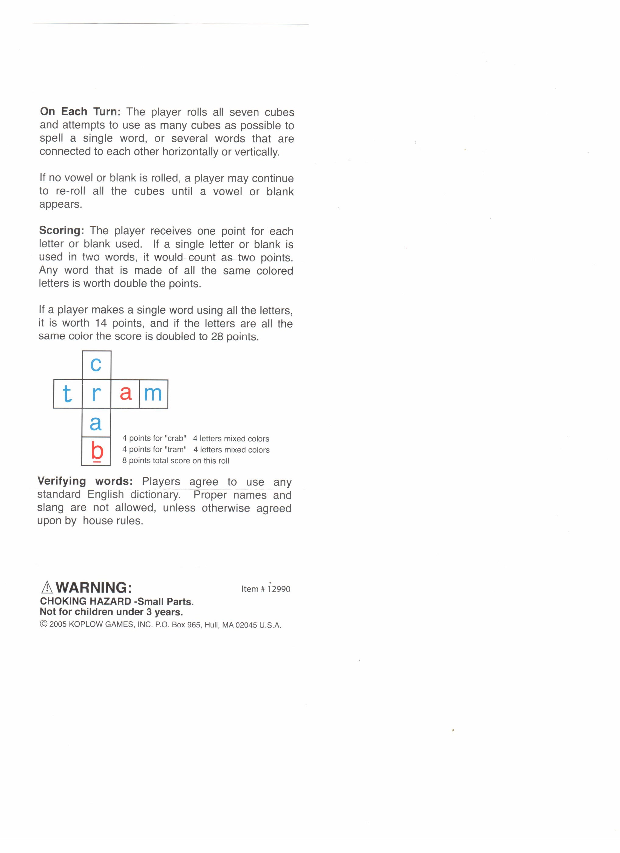 Crossword Dice Game 7 Dice Set with Travel Tube and — Pippd