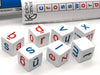 Crossword Dice Game 7 Dice Set with Travel Tube and Instructions