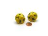 Pack of 2 D10 10-Sided Jumbo Opaque Dice - Yellow with Black Numbers