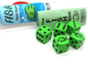 Fish Dice Game 5 Dice Set with Travel Tube and Instructions