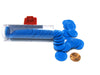 Set of 50 7/8" Easy Stacking Plastic Mini Playing Poker Chips - Blue
