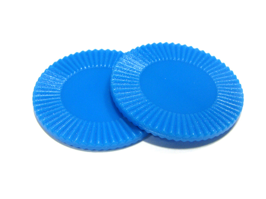 Set of 50 7/8" Easy Stacking Plastic Mini Playing Poker Chips - Blue