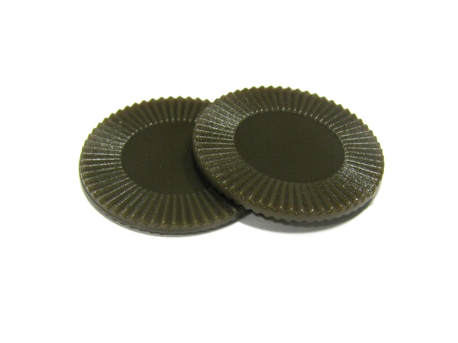 Set of 50 7/8" Easy Stacking Plastic Mini Playing Poker Chips - Brown