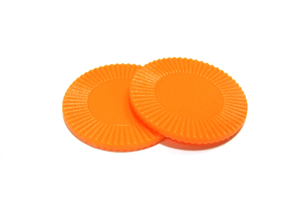 Set of 50 7/8" Easy Stacking Plastic Mini Playing Poker Chips - Orange