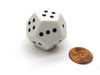 Spotted 1-4 (3 Times) 12-Sided D4 28mm Math Dice - White with Black Pips