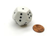 Spotted 1-4 (3 Times) 12-Sided D4 28mm Math Dice - White with Black Pips