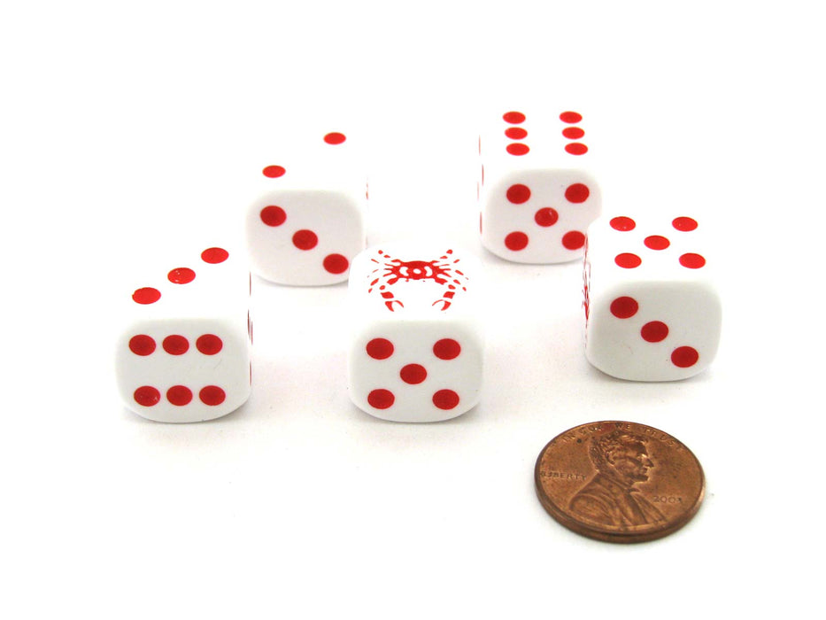 Crab Dice Game 5 Dice Set with Travel Tube and Instructions