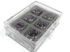 Box of 6 Zinc Alloy Metal Dice Die Six D6 6 Sided 15mm RPG Board Game Purple