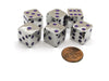 Box of 6 Zinc Metal Alloy D6 15mm Heavy Dice - Purple Pips