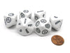 Pack of 6 D10 Expressions Dice - Angry Surprised Sad Silly Happy Faces and Words