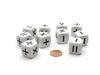 Pack of 10 20mm D6 Math Opreration Six Function Dice - White with Black Etches