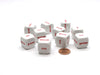Pack of 10 20mm D6 Spanish Comparison Word Dice - White with Red Words
