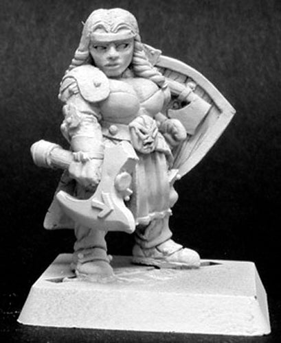 Reaper Miniatures Freja Fangbreaker, Dwarf Sergeant 14085 Dwarves Unpainted Mini