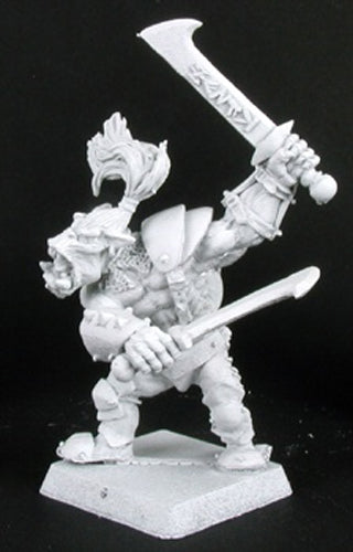 Reaper Miniatures Gaaguk, Bull Orc,Reven Hero #14201 Warlord Unpainted D&D Mini