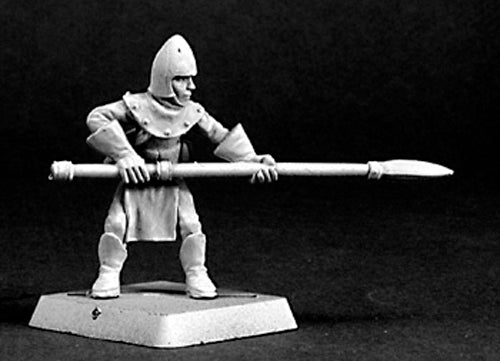 Reaper Miniatures Mercenary Spearman #14409 Mercenary Unpainted RPG Mini Figure