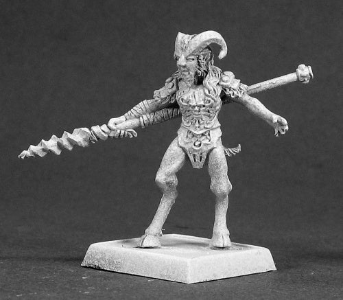 Reaper Miniatures Tanwylen, Satyr Sergeant #14462 Wood Elves Unpainted D&D Mini