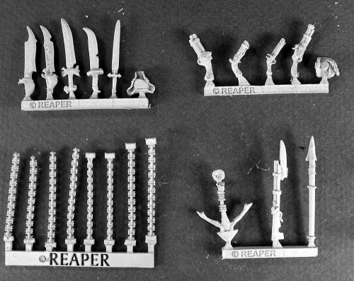 Reaper Miniatures Razig Weapons Pack (15) #14472 Razig Unpainted RPG Mini Figure