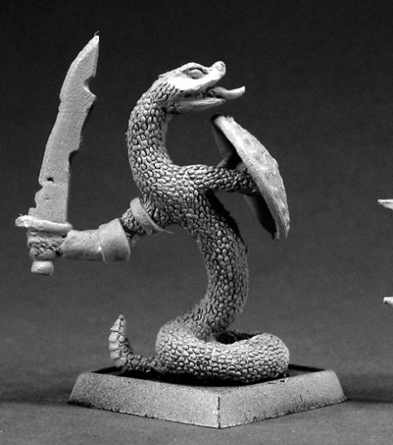 Reaper Miniatures Nagendra Warrior #14498 Reptus Unpainted RPG D&D Mini Figure