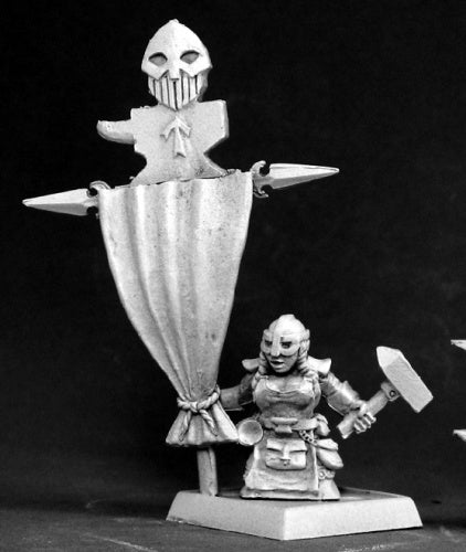 Reaper Miniatures Dwarf Standard Bearer #14531 Dwarves Unpainted RPG Mini Figure