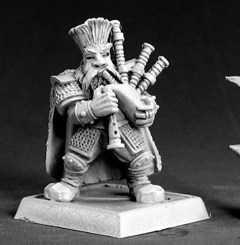 Reaper Miniatures Dwarf Musician #14534 Dwarves Unpainted RPG D&D Mini Figure