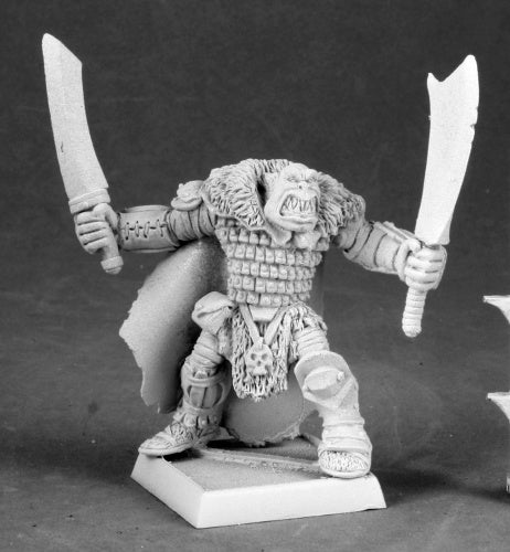 Reaper Miniatures Torg, Orc Tundra Stalker Sergeant #14602 Kargir Unpainted Mini
