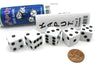 Kaput Dice Game Set with 5 White Dice, Travel Tube and Gaming Instructions