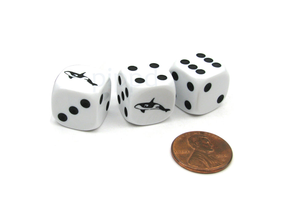 Beached Dice Game with 3 Whale Dice with Gaming Instructions