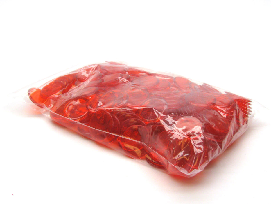 Pack of 250 Transparent Orange Extra Thick 3/4" 19mm Sorting Chips
