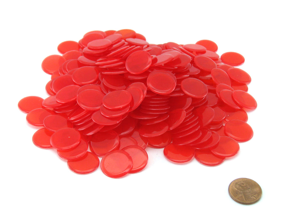 Pack of 250 Transparent Red Extra Thick 3/4" 19mm Sorting Chips