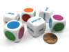 Pack of 6 20mm Educational Matching Word and Spot Color Dice