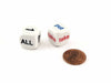 Put and Take Dice, A Classic Game of Chance - Two 16mm White Dice
