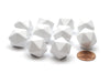 Pack of 10 D20 Blank Standard Sized Dice - White