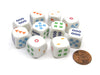 Pack of 10 16mm Educational Color Shapes 1-6 Dice - White with Multicolor Shapes
