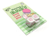 Set of 2 D6 We're Having a Baby It's a Girl Dice - White with Pink Pips