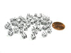 50 Six Sided D6 5mm .197 Inch Die Small Tiny Mini Miniature White Dice