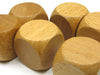 Pack of 6 D6 Large Jumbo 30mm Rounded Blank Wooden Dice - 'Dark' Wood