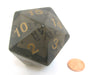 55mm Jumbo 20-Sided D20 Countdown Dice - Transparent Smoke Gold