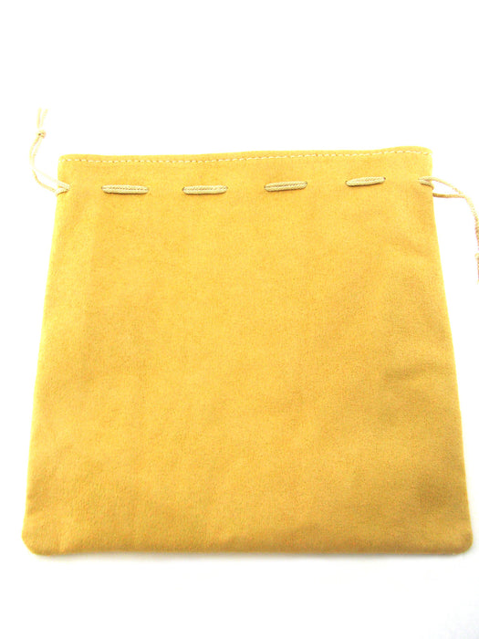 7" x 8" Leather Gaming Dice Bag with String-Top Closure