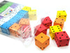 Pack of 36 D6 Large 2" 50mm Spotted 1 to 6 Foam Dice - Assorted Colors