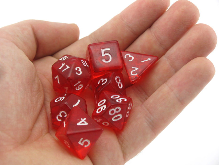 Reaper Miniatures Lucky Pizza Dungeon Dice - Clear Red