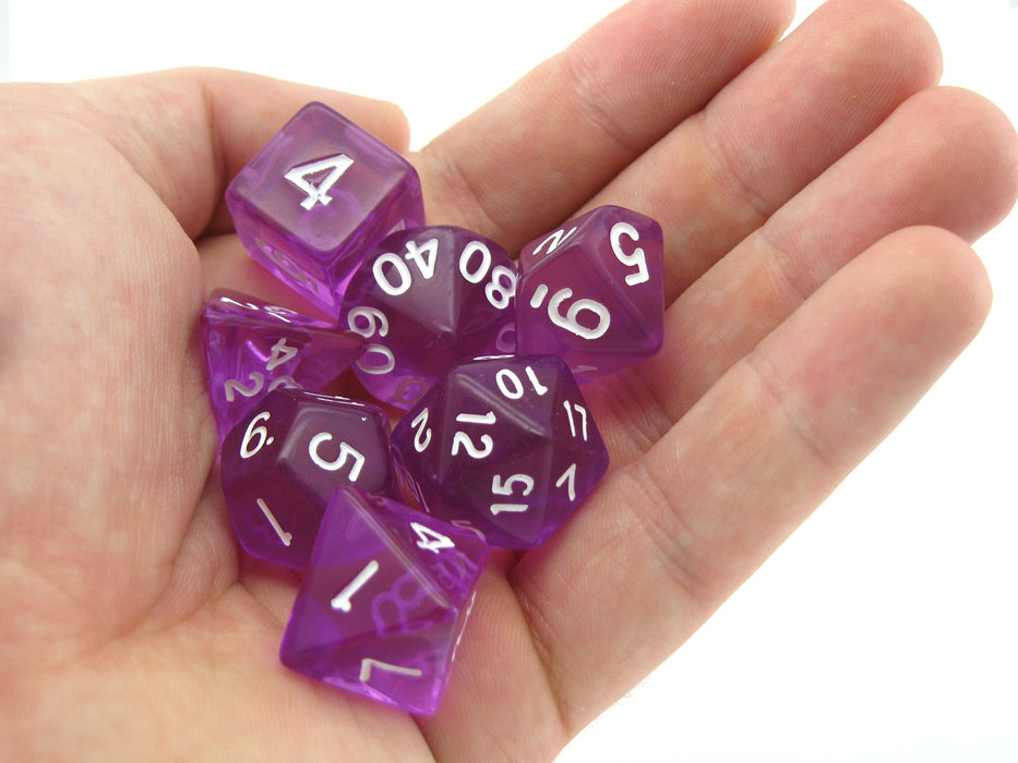 Reaper Miniatures Lucky Pizza Dungeon Dice - Clear Purple