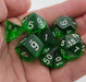 Reaper Miniatures Lucky Pizza Dungeon Dice - Clear Green