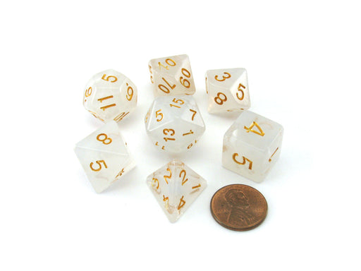 Reaper Miniatures Lucky Pizza Dungeon Dice - Gem White