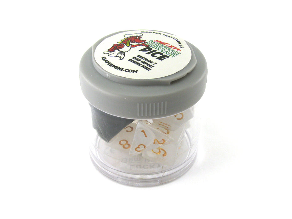 Reaper Miniatures Lucky Pizza Dungeon Dice - Gem White