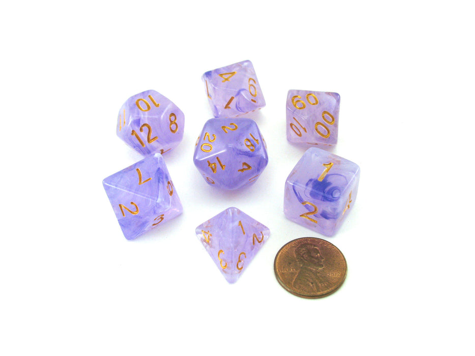 Reaper Miniatures Lucky Pizza Dungeon Dice - Gem Purple
