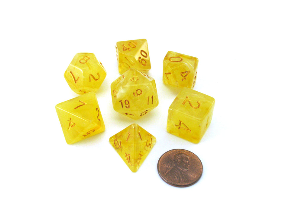 Reaper Miniatures Lucky Pizza Dungeon Dice - Gem Yellow