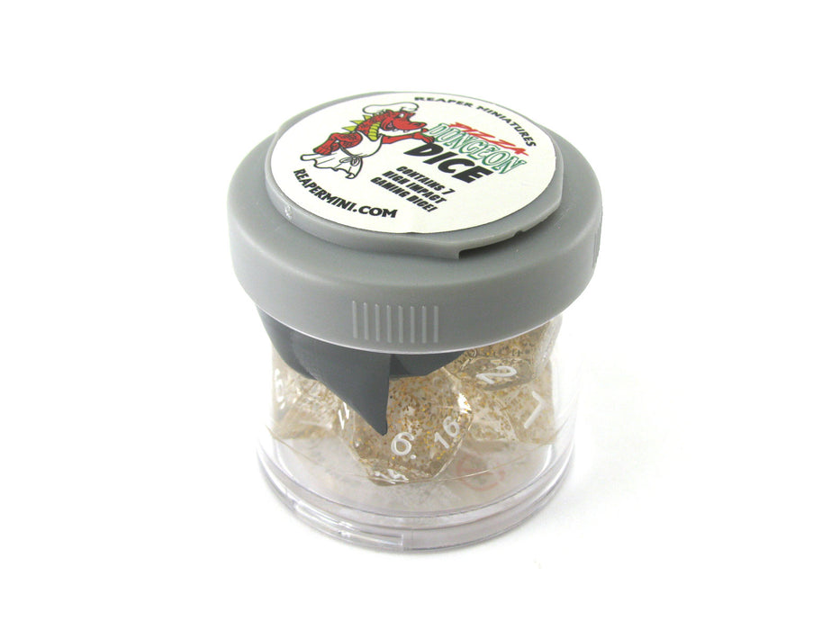 Reaper Miniatures Boss Pizza Dungeon Dice - Glitter Gold