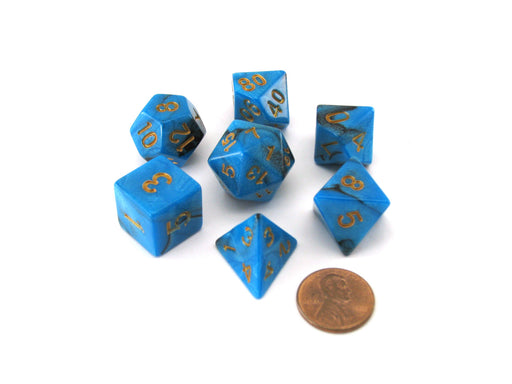 Reaper Miniatures Dual Pizza Dungeon Dice - Blue & Black