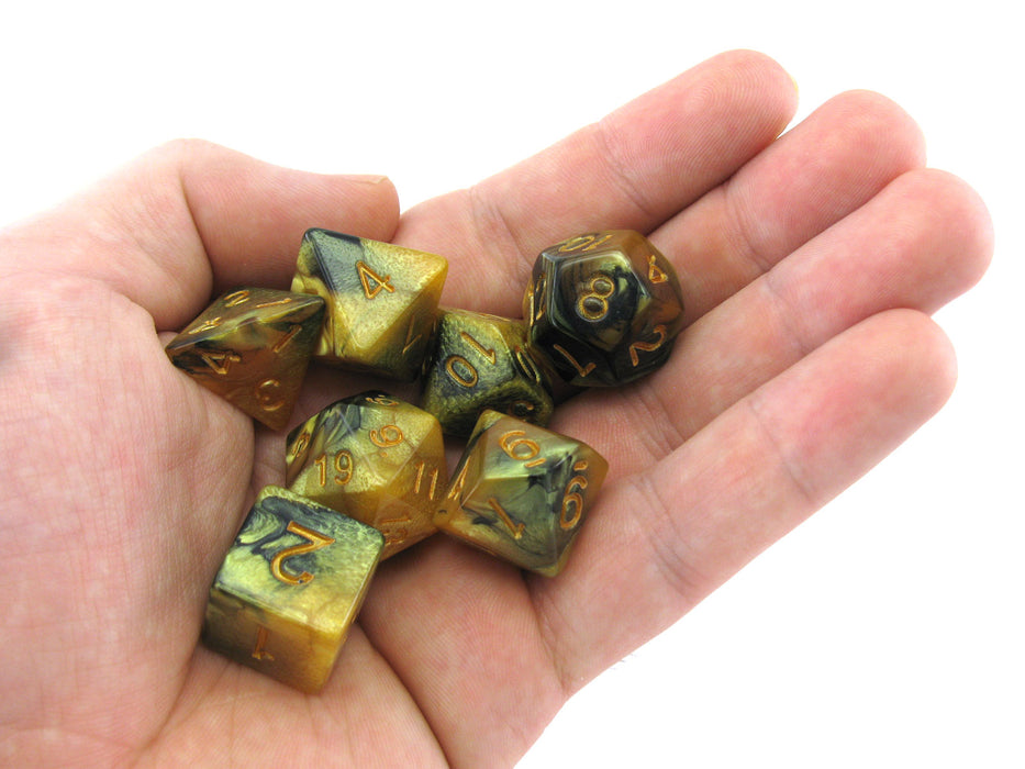 Reaper Miniatures Dual Pizza Dungeon Dice - Yellow & Black