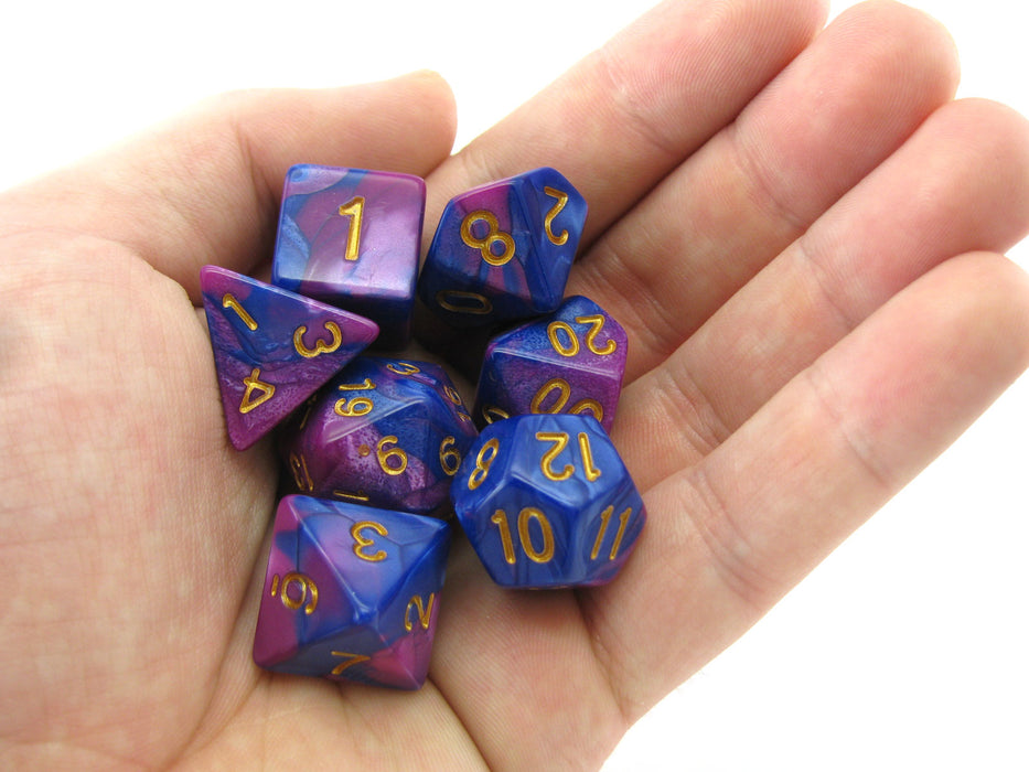 Reaper Miniatures Dual Pizza Dungeon Dice - Purple & Blue